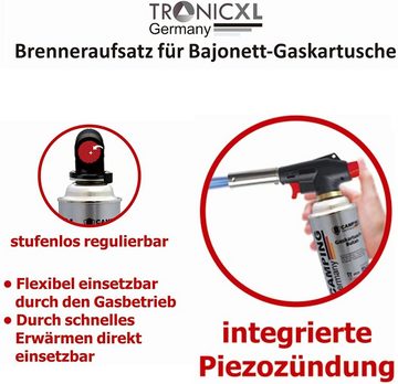 TronicXL Lötkolben Aufsatz Brenner Gasbrenner Bunsenbrenner für Kartuschen Lötbrenner