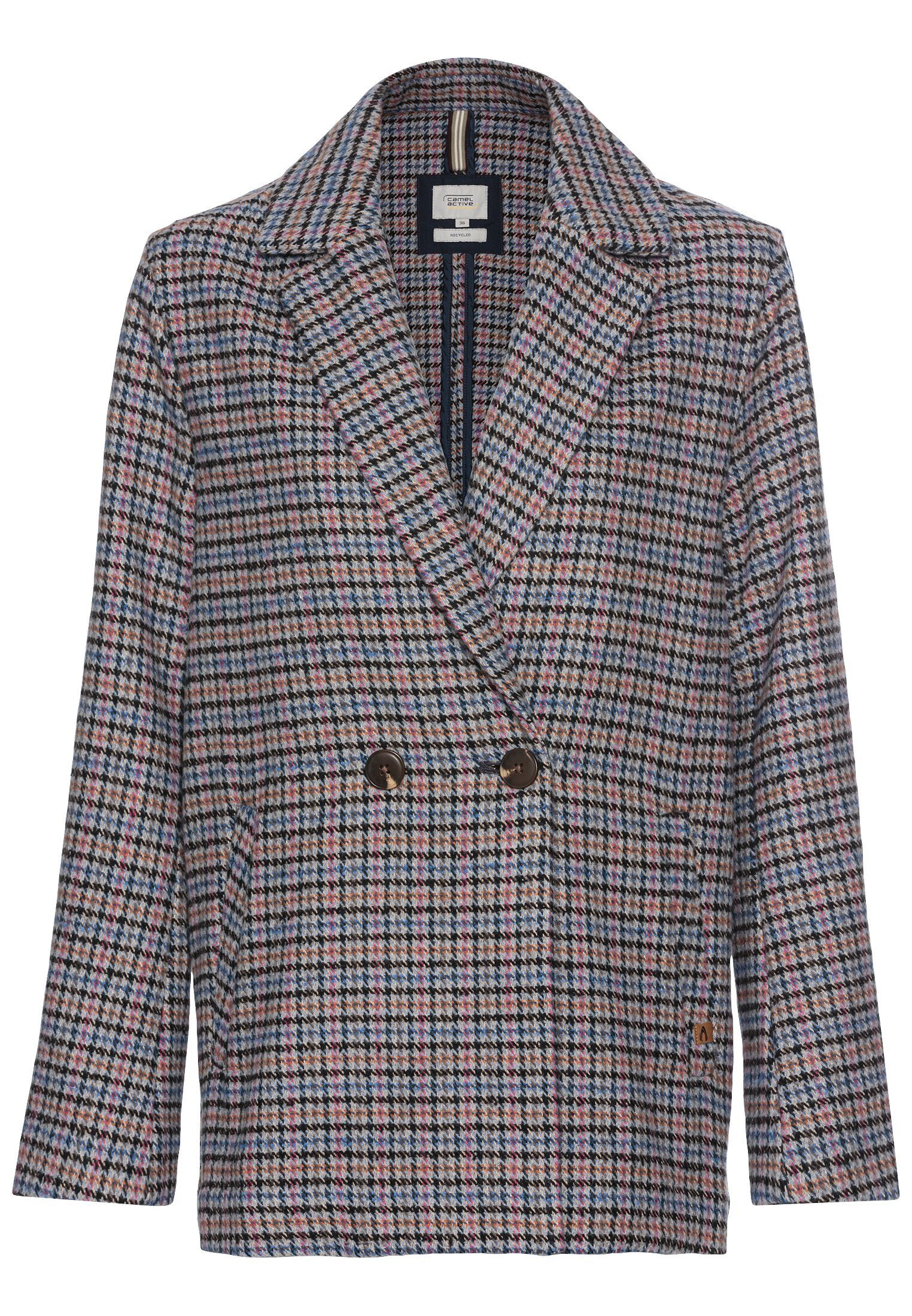 camel active Kurzblazer Oversized Blazer mit kariertem Muster günstig online kaufen