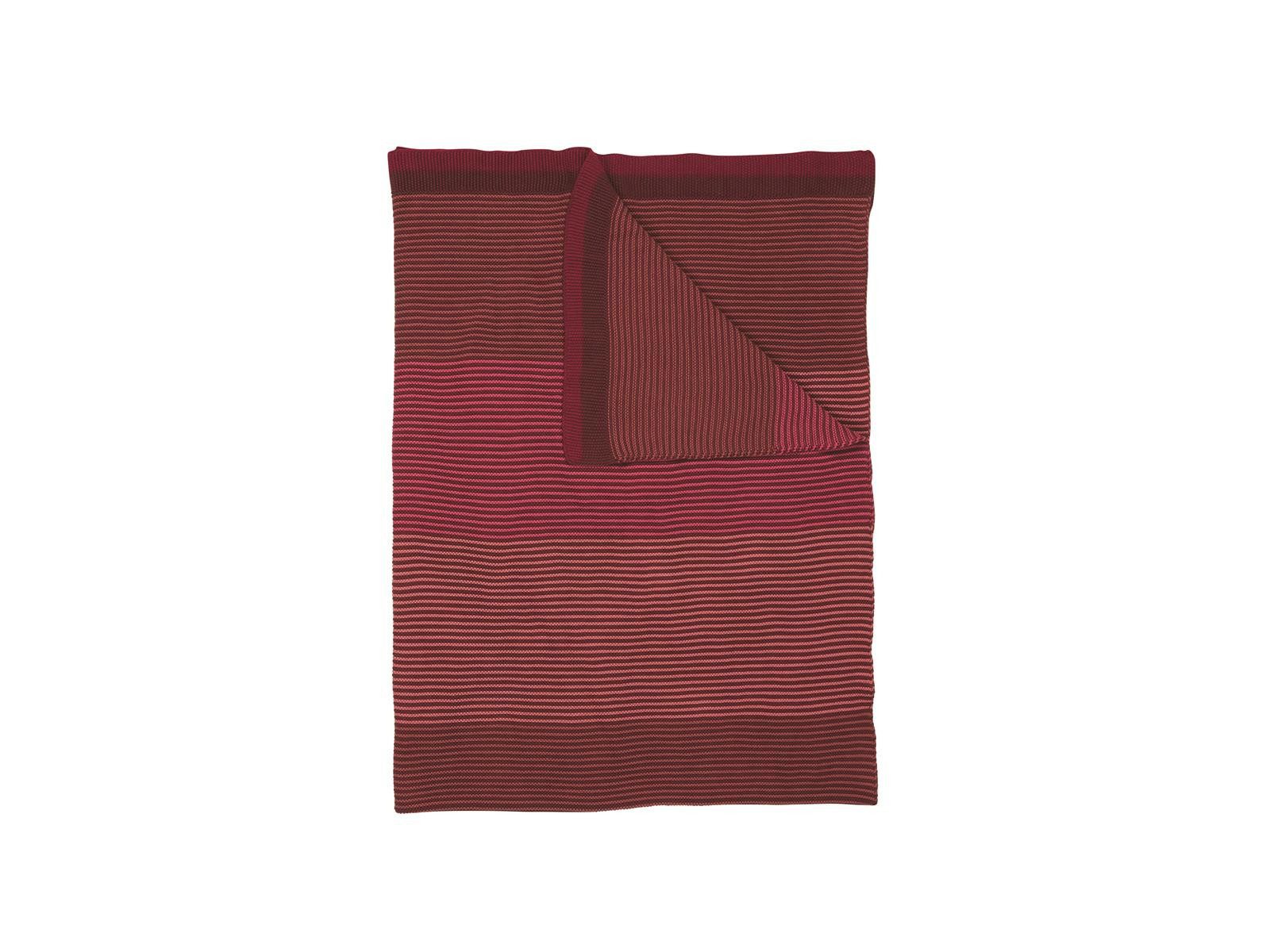 PiP Studio Tagesdecke Blockstripe Tagesdecke gestrickt Throw pink 130x170cm (1 Stück)