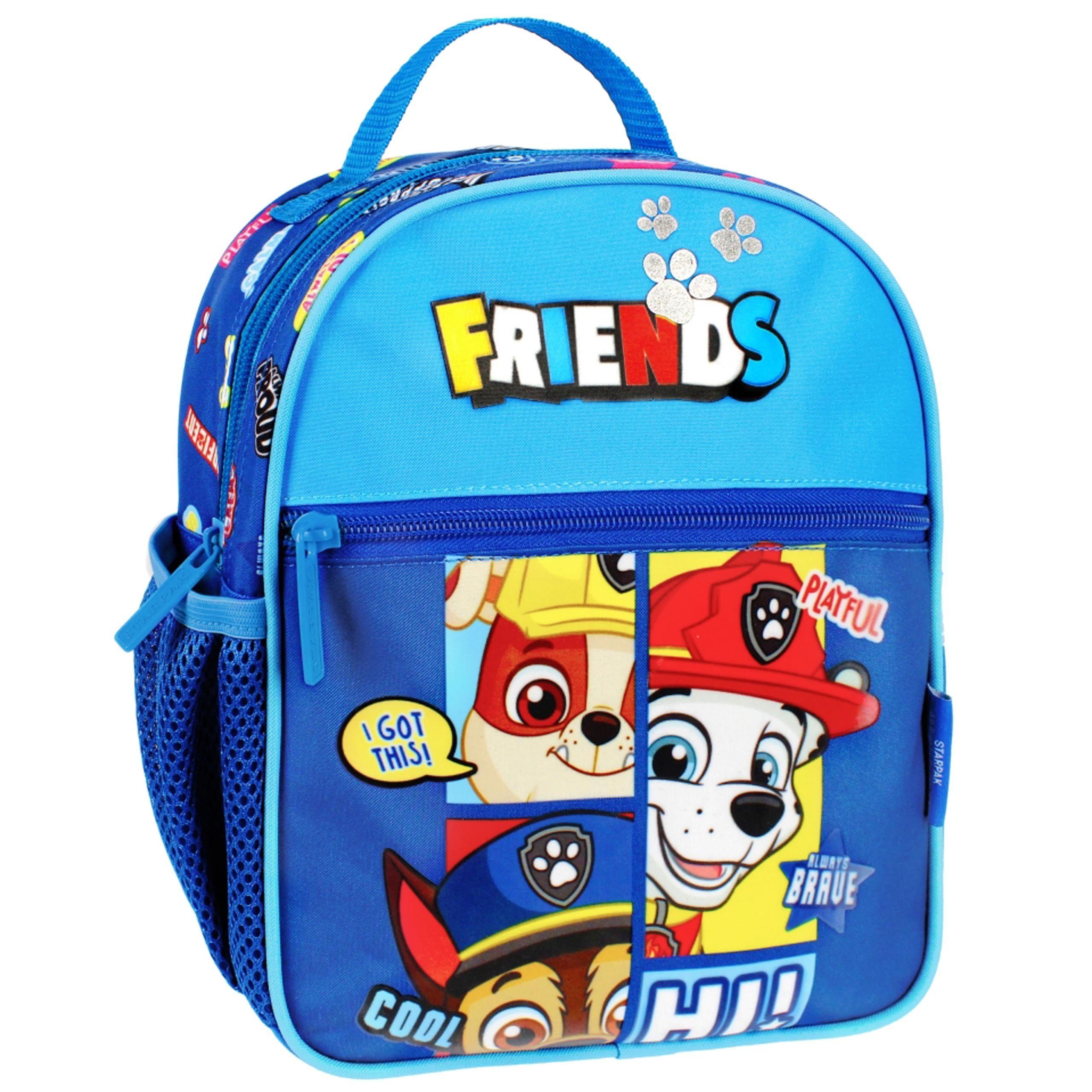Sarcia.eu Vorschulranzen Paw Patrol Marshall, Rubble, Chase Blauer Vorschulrucksack, 24x20x9 cm
