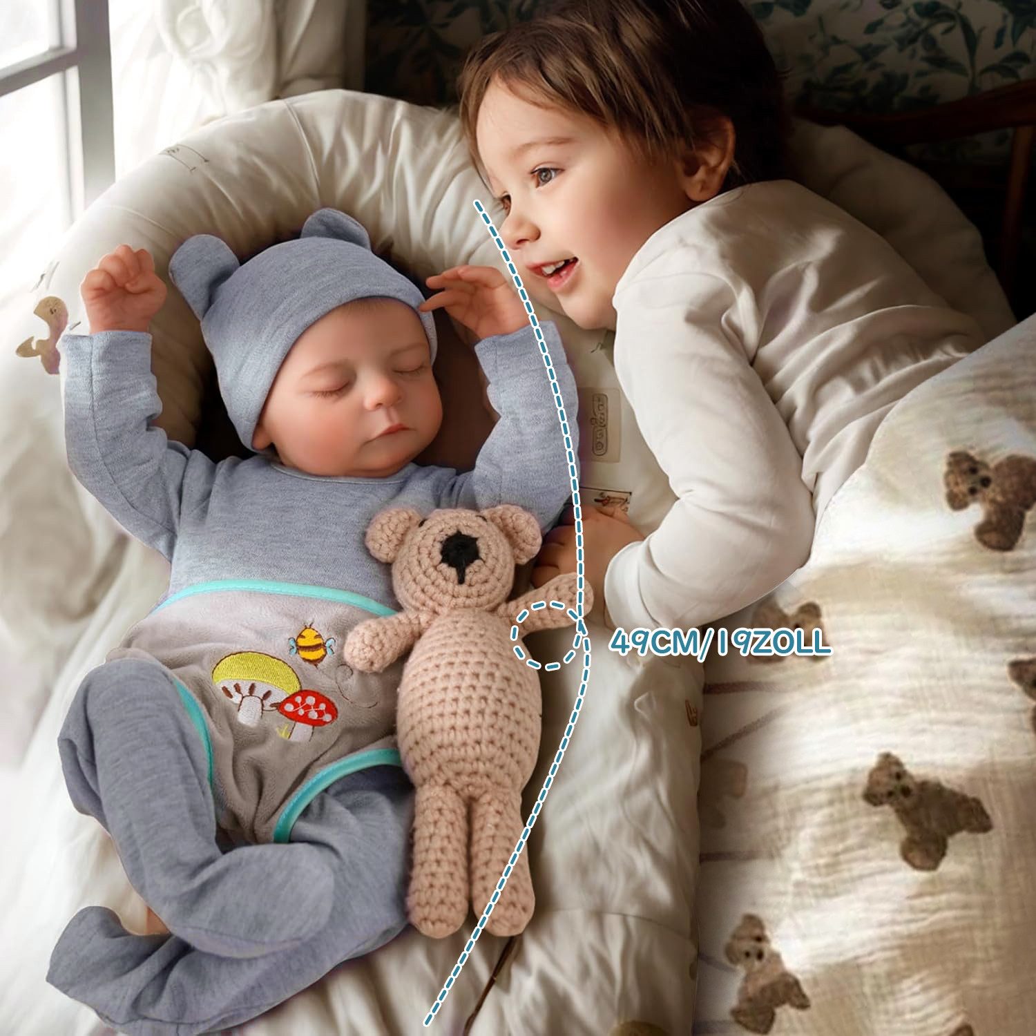 RWEUOQ Babypuppe Babypuppe 48 cm/19 Zoll günstig online kaufen