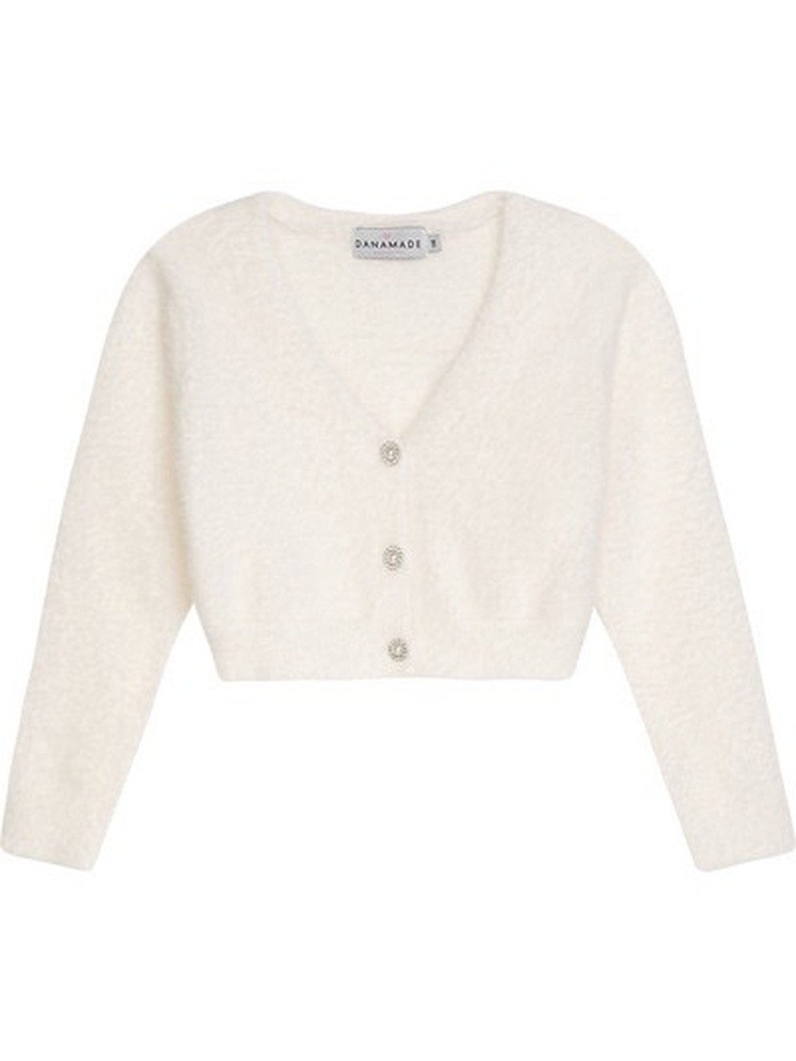 DANAMADE Cardigan DDALINE (2-tlg) Festlicher Mädchen-Cardigan in elegantem Ivory