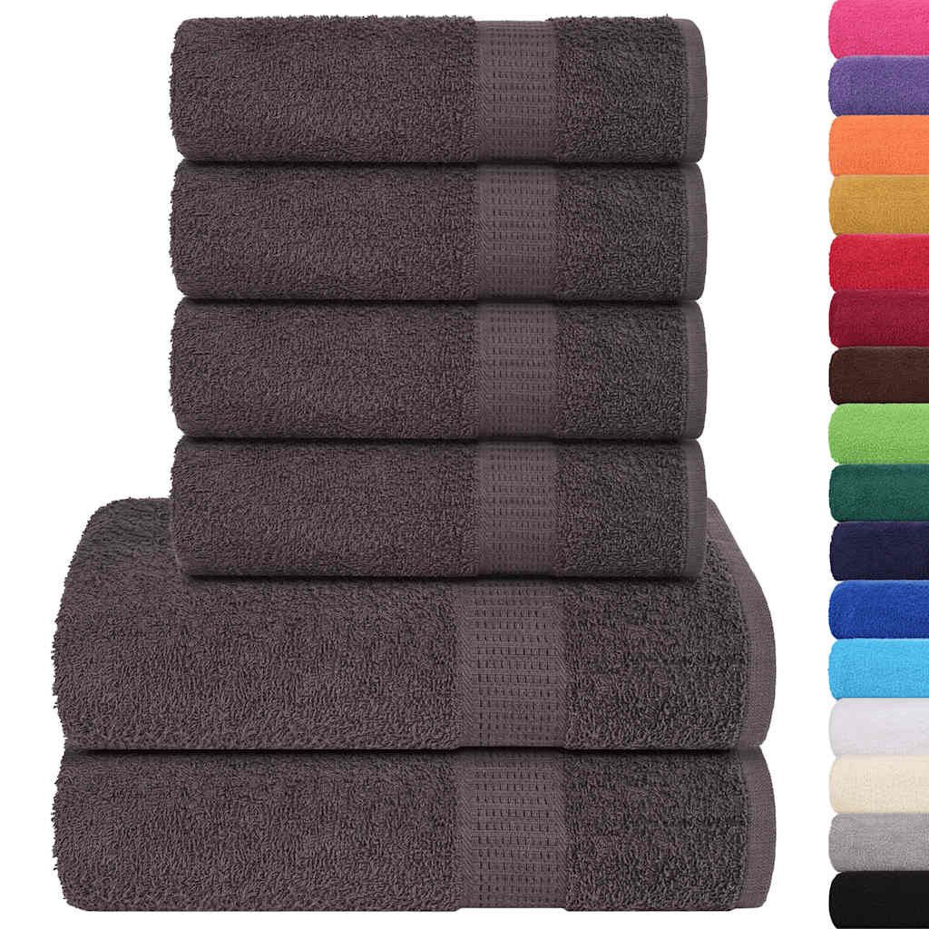 vidaXL Badetücher 6-tlg. Handtuch-Set Anthrazit 360 günstig online kaufen