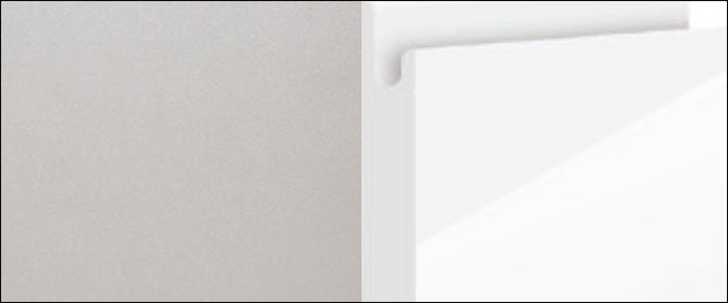 Klapphängeschrank Dunstabzugshaube für Avellino grifflos Hochglanz Acryl 60cm Feldmann-Wohnen wählbar weiß Front-, Korpusfarbe