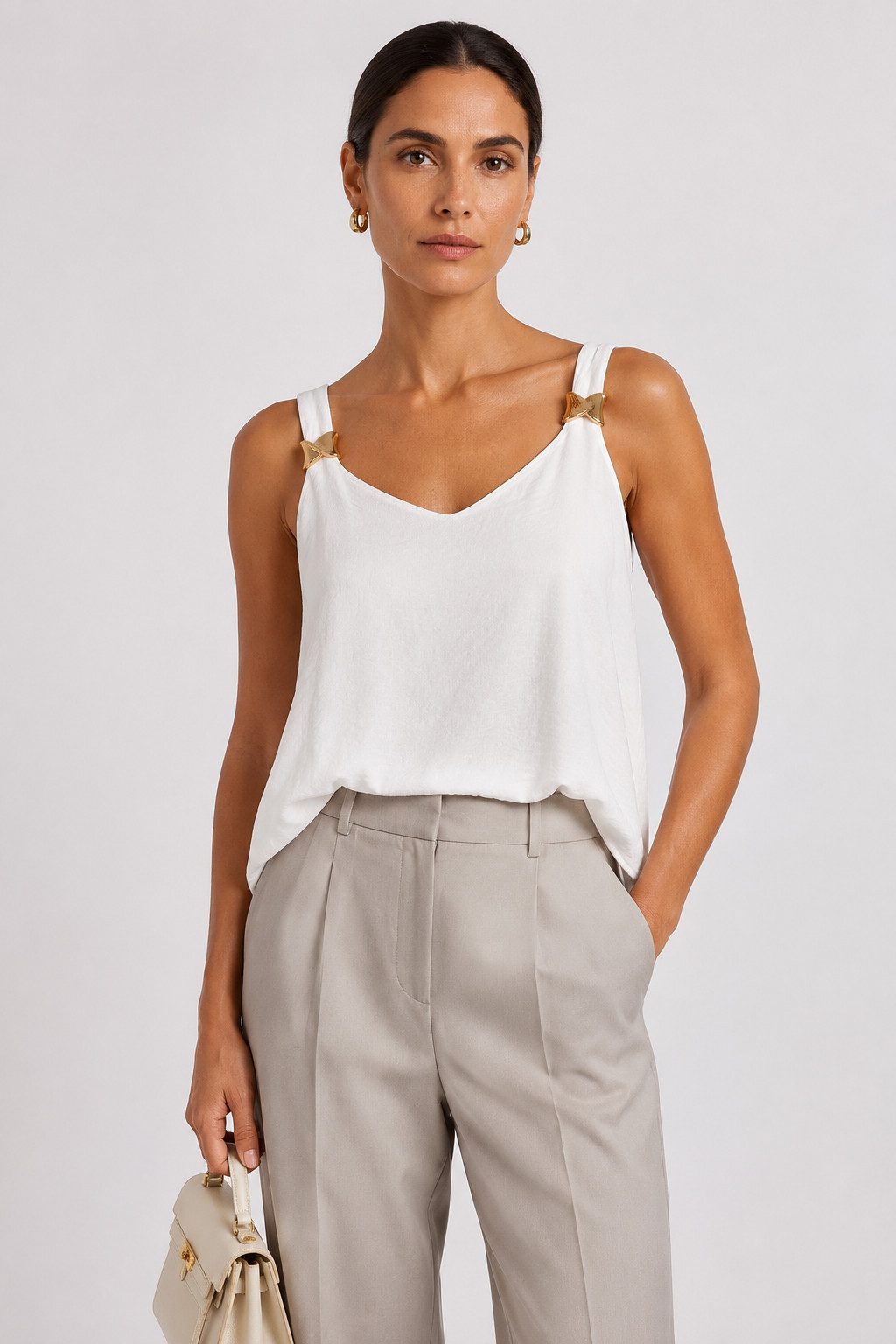 ITALY VIBES Trägertop - elegantes Ärmelloses Shirt - sommerliches Damen Top ONE SIZE, passend von Größe S bis XL