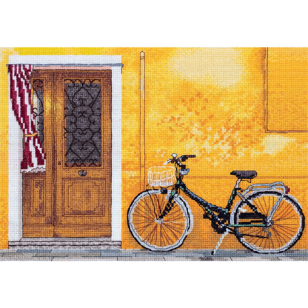 Panna Kreativset Panna telborduurpakket "Straten van Murano", 24x18cm, Doe-het-zelf, (embroidery kit by Marussia)