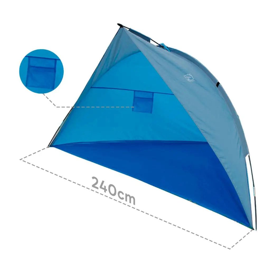 Sport-Knight® Badespielzeug Reise-Strandmuschel, UV-Schutz, Spannleine, Camping, Festival, Angeln