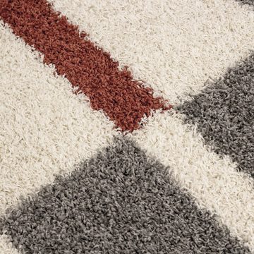 Teppich Hochflor Teppich Gianna Terrakotta, Teppich Boss, rund, Höhe: 30 mm