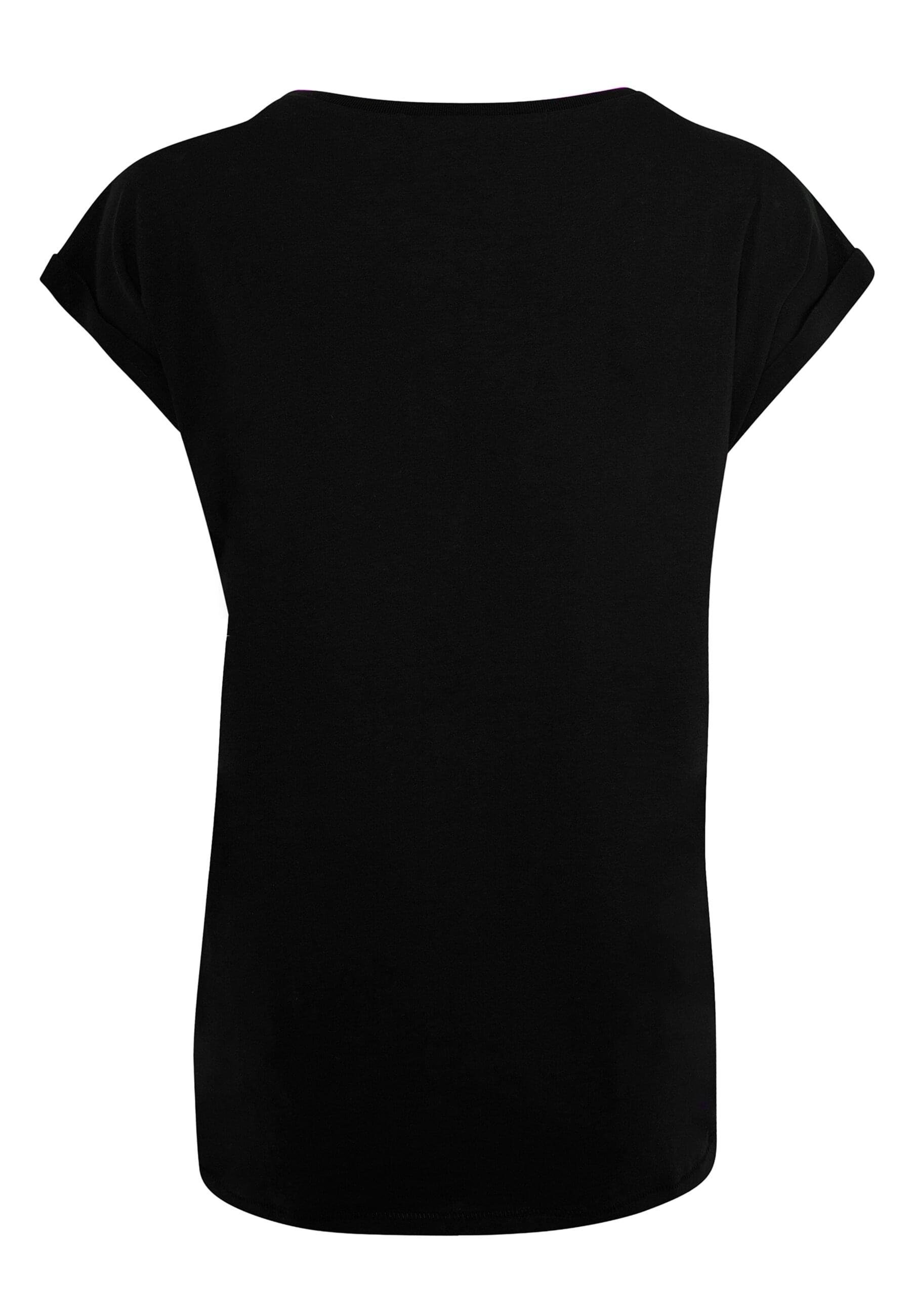 Merchcode T-Shirt Damen Laides Wanted Tee (1-tlg) Shoulder Extended black
