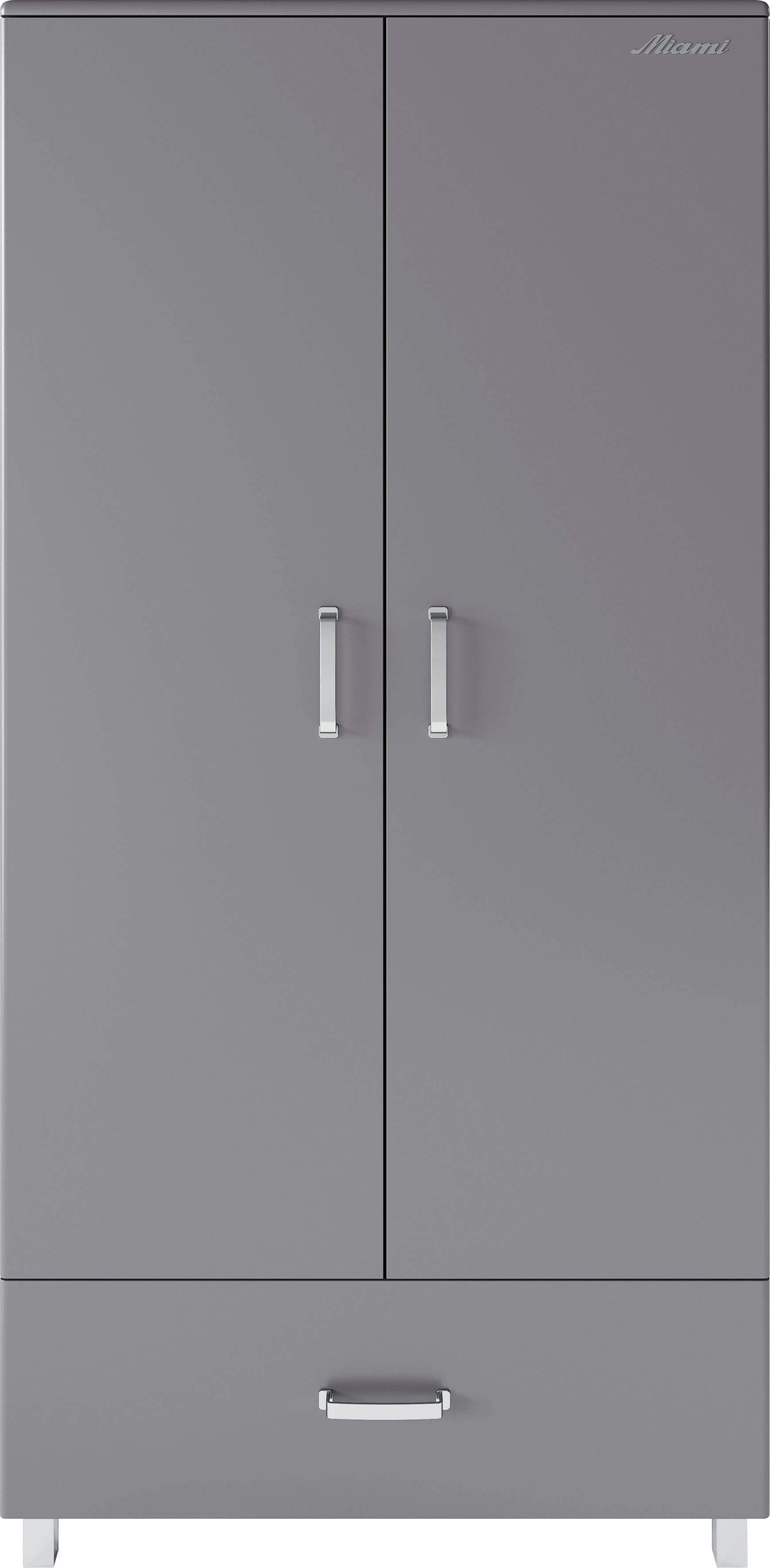 INOSIGN Kleiderschrank Miami Kleiderschrank Metallic Wahlweise | Grau Grau 3 mit Metallic oder Türen 2