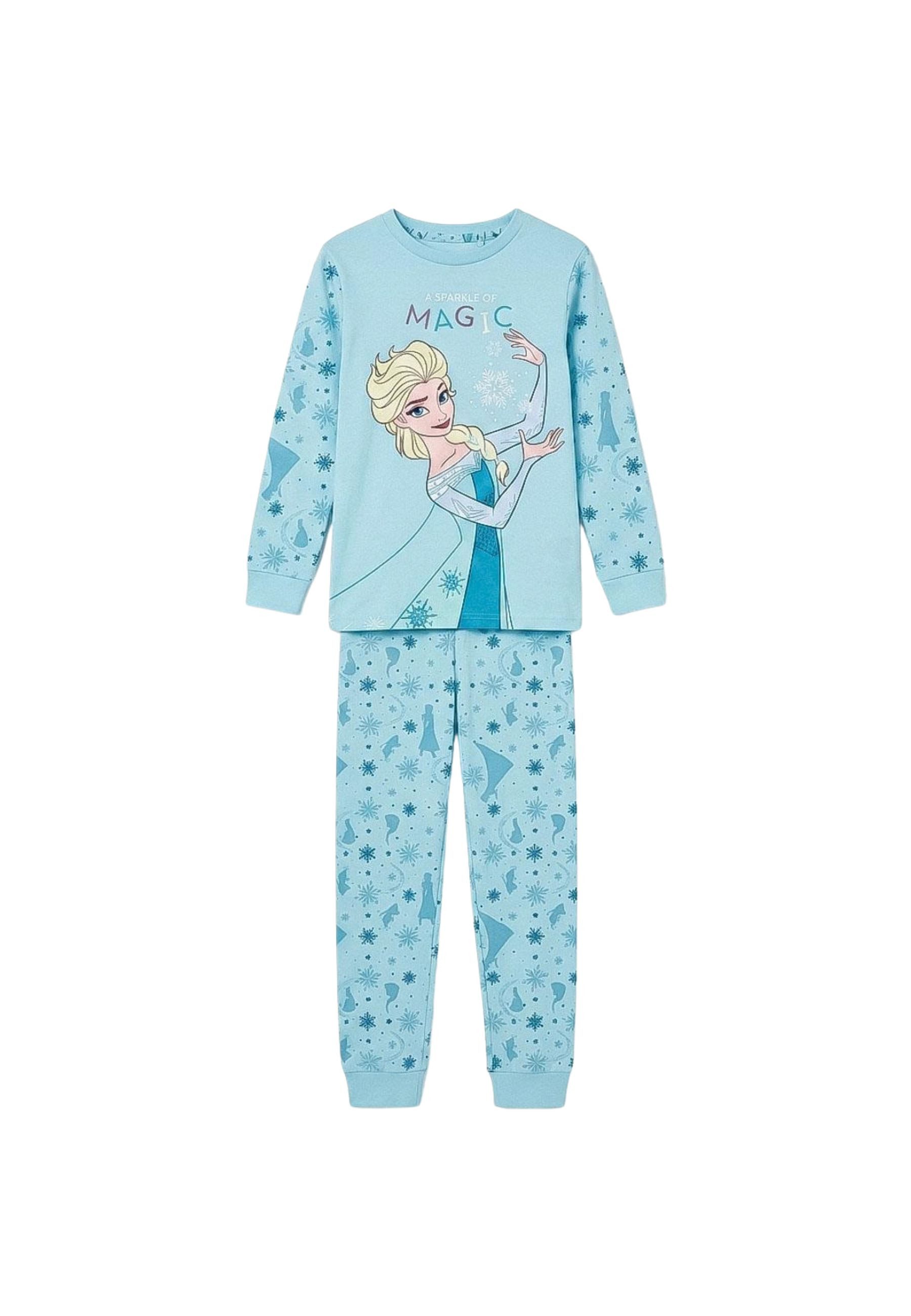 Disney Schlafanzug Langarm-Interlock-Pyjama mit Frozen-Motiv (Set)