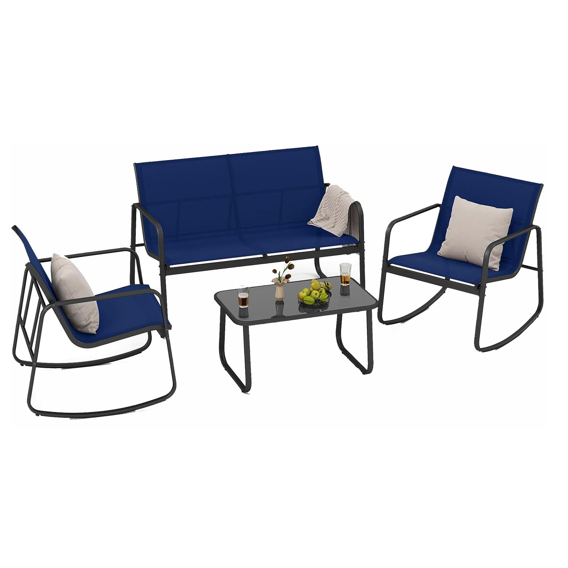 KOMFOTTEU Sitzgruppe, (Set, 4-tlg), 4 Personen Terrassenmöbel