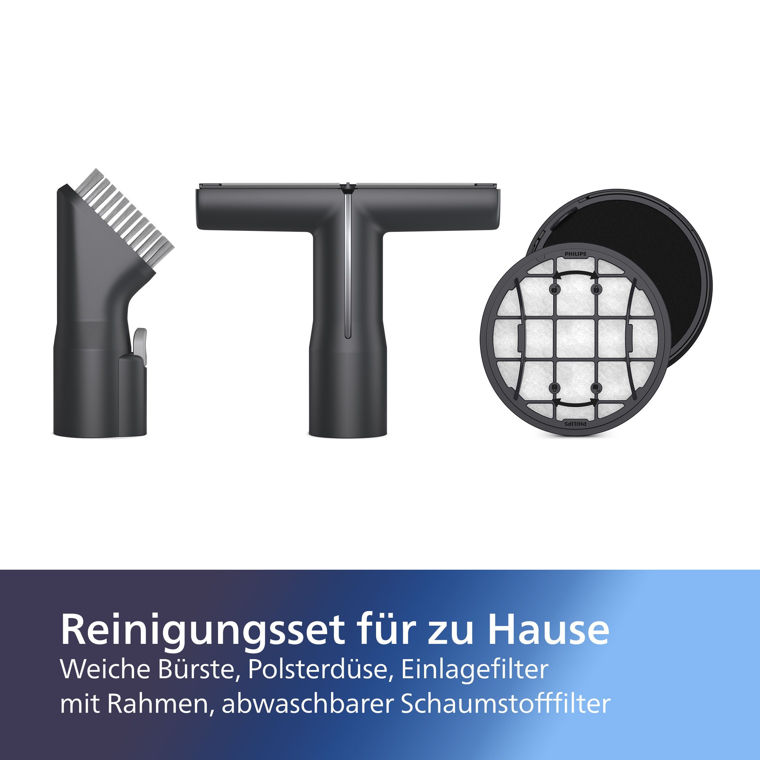 Philips Staubsaugerdüsen-Set XV1685/01 Cordless VC 7000 & 8000 Series, Zubehör für XC7055, XC8057, XC7057, XC7053, XC8055, (Set, 4-tlg), Düsen mit der PrecisionLED Technologie ausgestattet