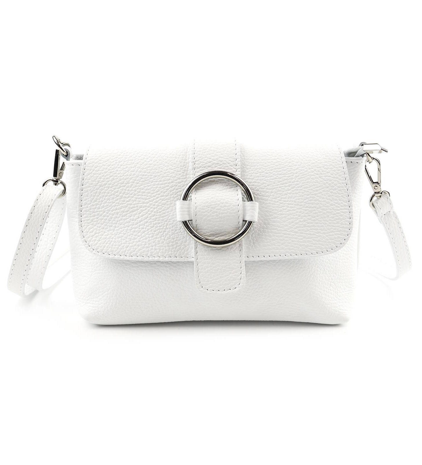 Schultertasche MADE IN ITALY Damen Leder Tasche Umhängetasche Cross Over Body Clutch