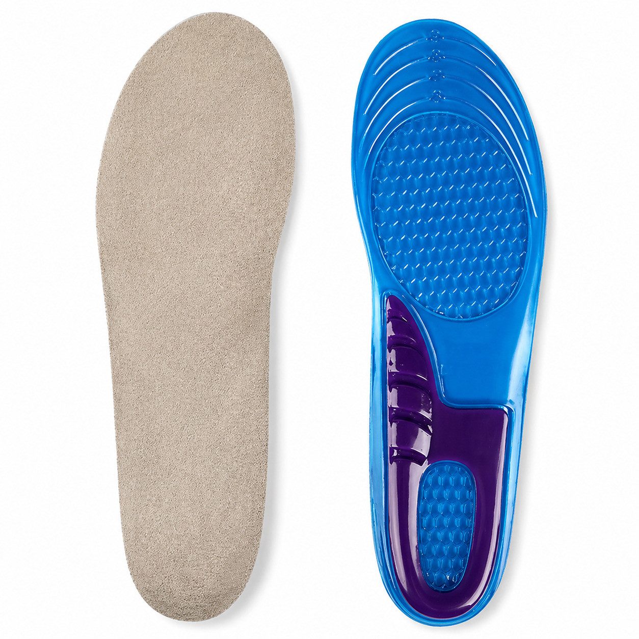 COOL-i ® Einlegesohlen Gel-Einlegesohlen – Orthopädisch, stoßdämpfend, weich & bequem, für Ferse, Fersensporn & müde Füße – Unisex & waschbar