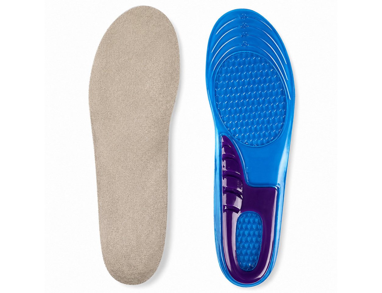 COOL-i ® Einlegesohlen Gel-Einlegesohlen – Orthopädisch, stoßdämpfend, weich & bequem, für Ferse, Fersensporn & müde Füße – Unisex & waschbar