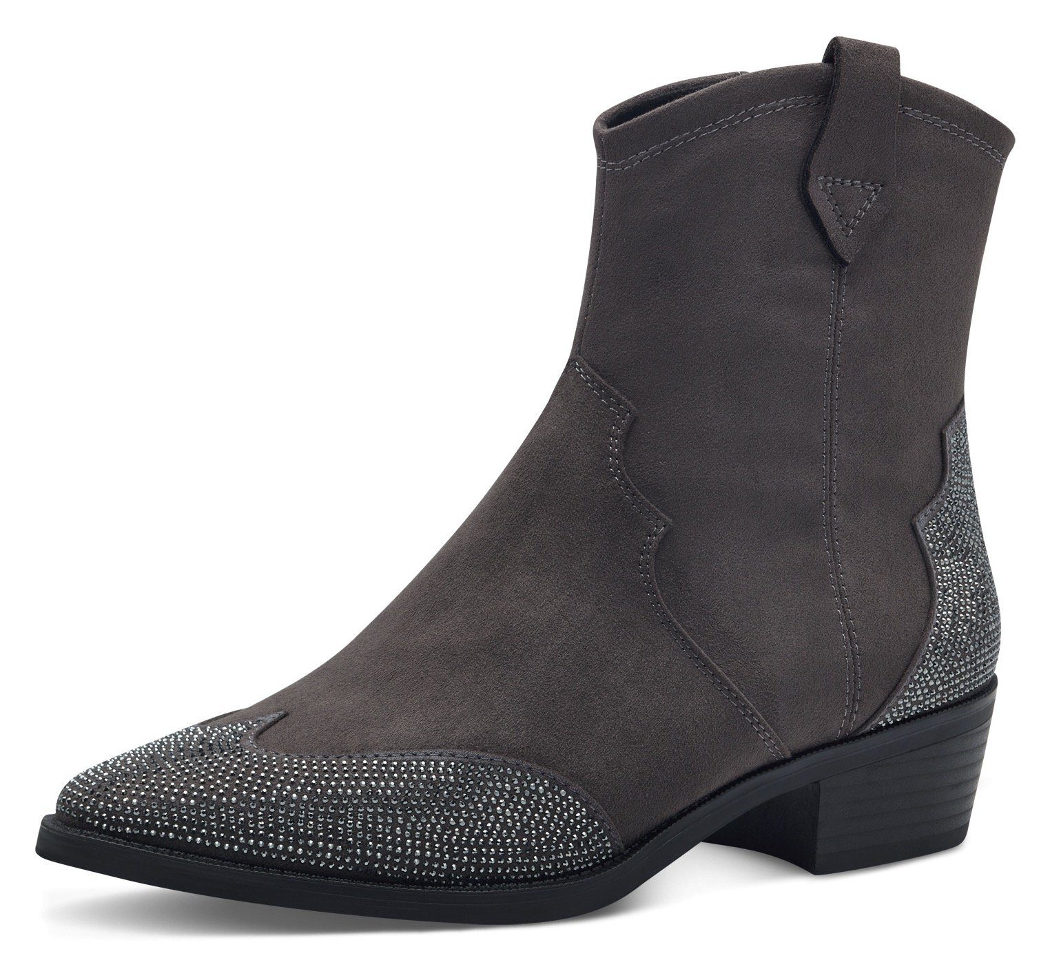 MARCO TOZZI Westernstiefelette, Blockabsatz, Cowboy Stiefelette, günstig online kaufen