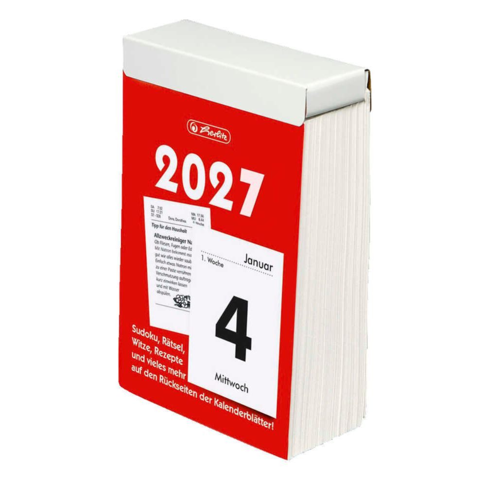 Herlitz Abreißkalender Wandkalender 2027 Gr.4 (6,5 x 10cm) - 1tlg
