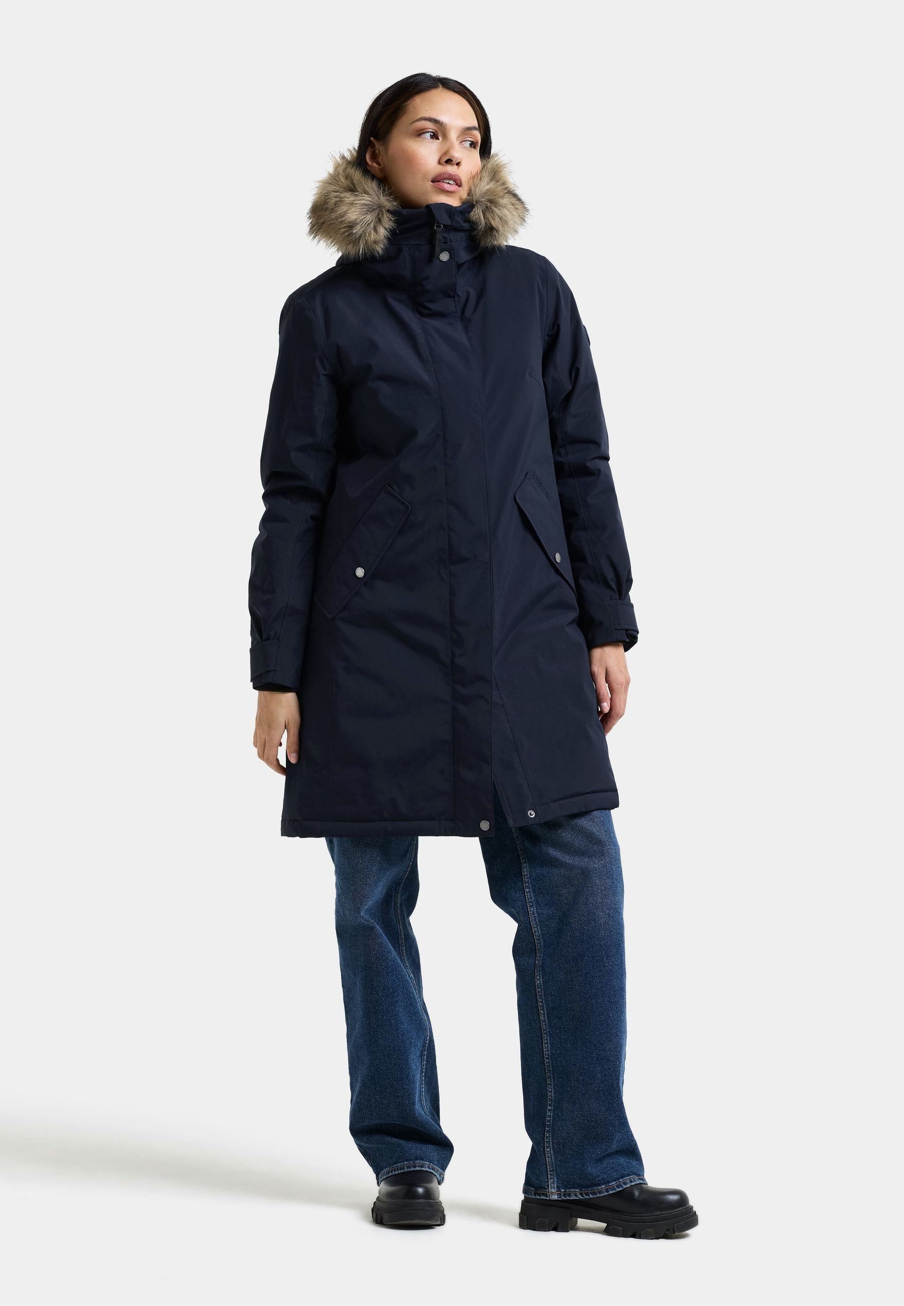 Didriksons Winterjacke Damen Wintermantel Wasserdicht ERNA mit Kapuze mit Taschen