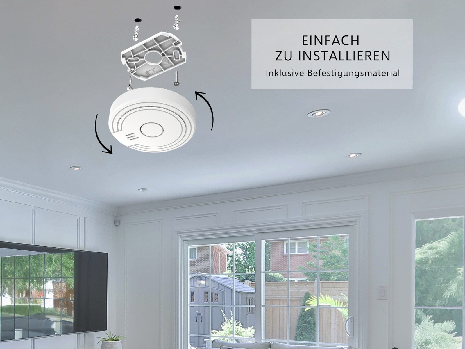 Elro Rauchmelder (10er Set Optischer Rauchwarnmelder mit wechselbarer 1 Jahres Batterie) – Bild 5 von 5