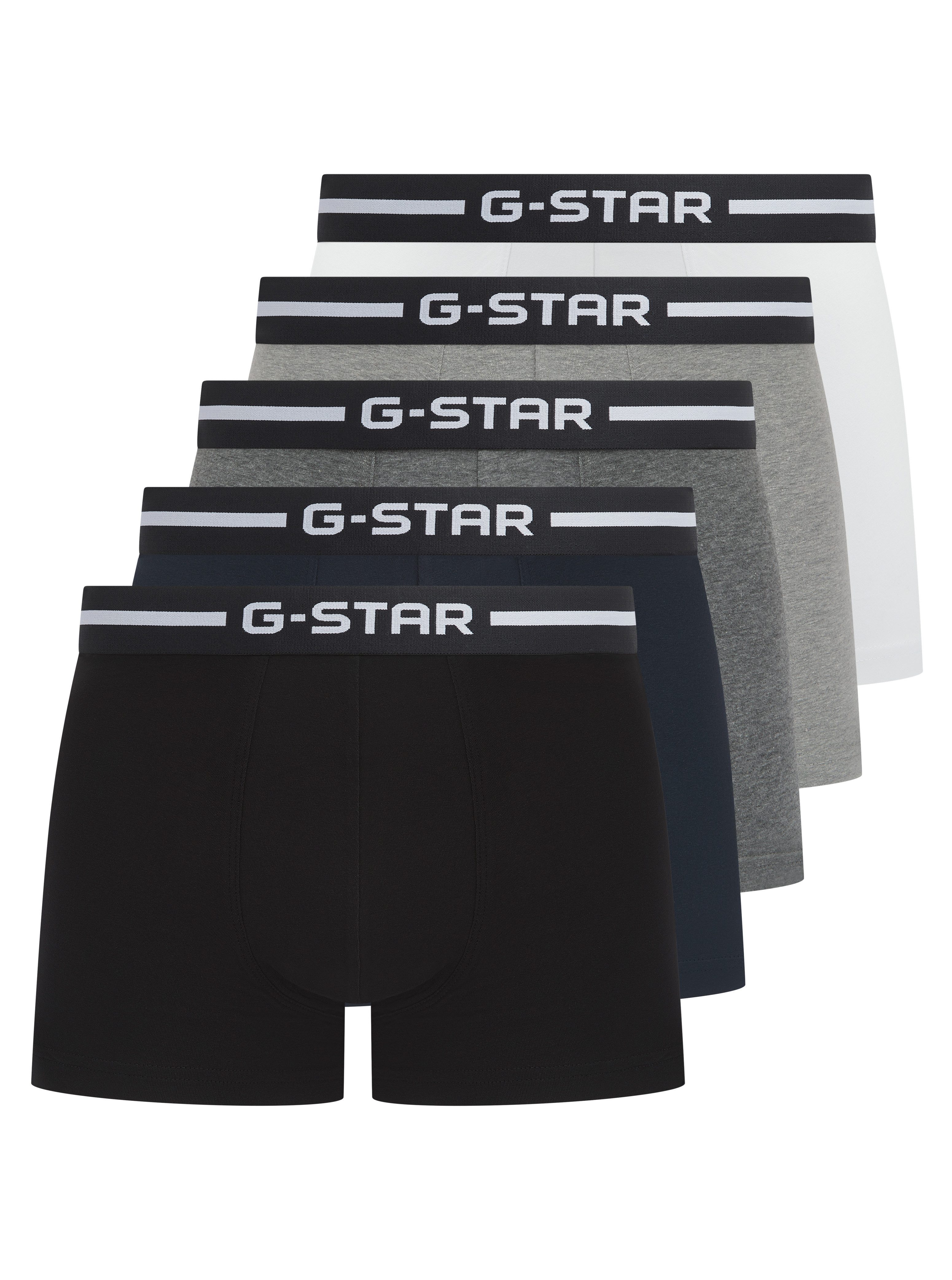 G-STAR Boxershorts HEMLOCK, 5 PACK TRUNKS (Packung, 5-St) Bund mit Logoschr günstig online kaufen