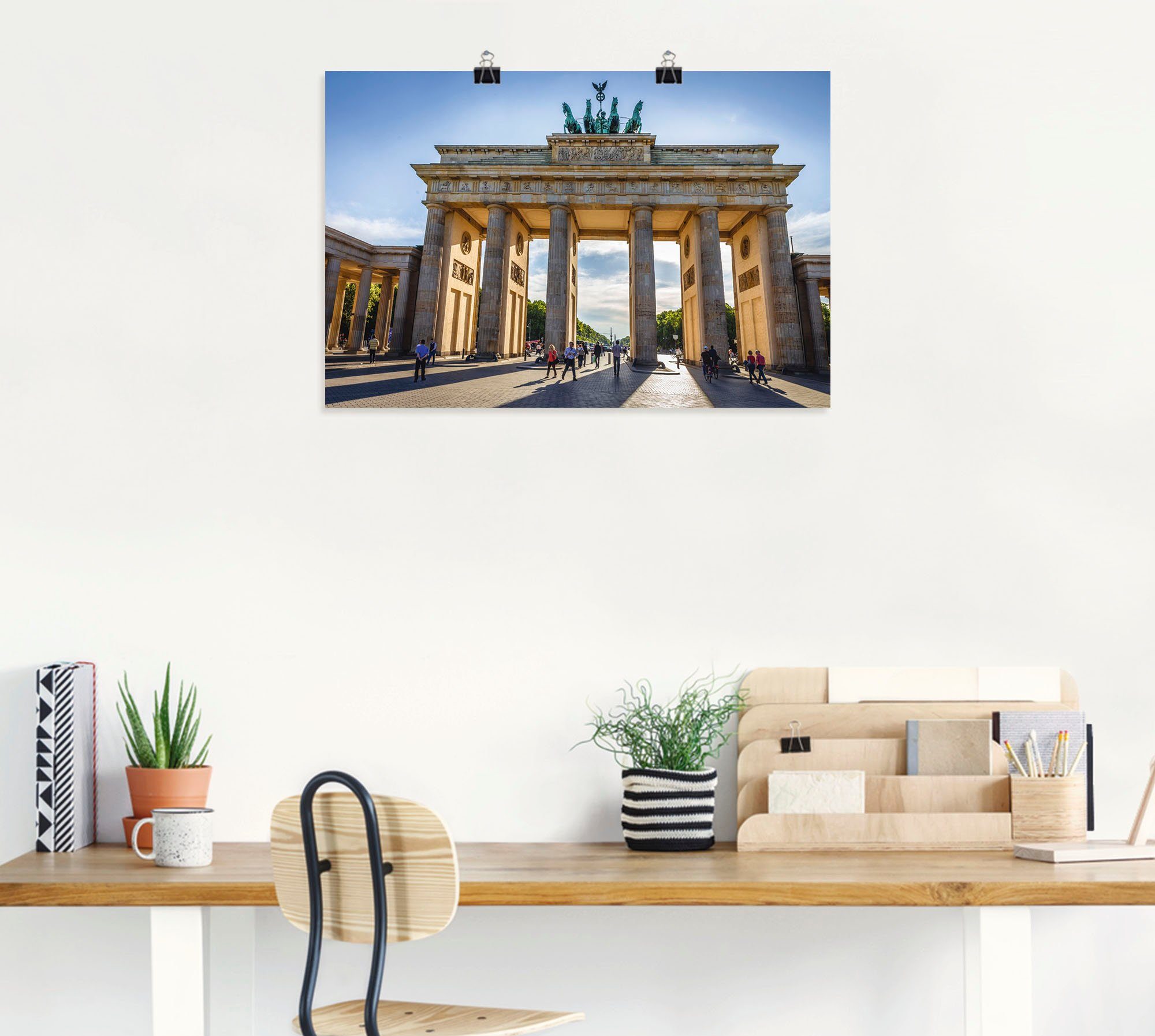 Artland Wandbild Brandenburger Tor in versch. Wandaufkleber als (1 Größen Poster Leinwandbild, in Alubild, St), Gebäude oder Berlin