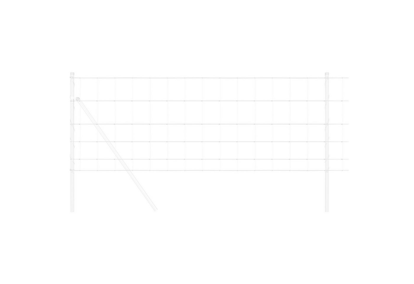 Thumbnail - vidaXL Gartenzaun Feldzaun 0.8x50 m Galvanisierter Stahl, (1-St)