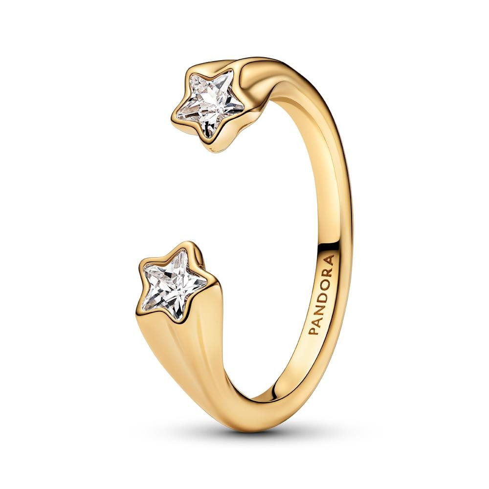 Pandora Fingerring Sternschnuppen Damenring, vergoldet, PANDORA Moments-Kollektion