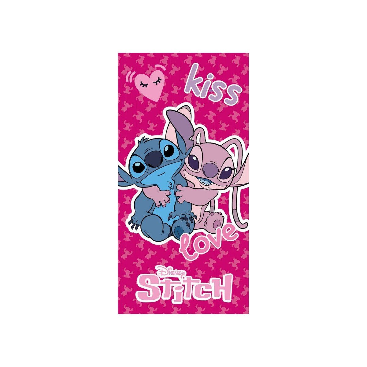 Disney Badetücher Lilo & Stitch Kiss Love Strandtuch 70x140, 100% Polyester (1-St)