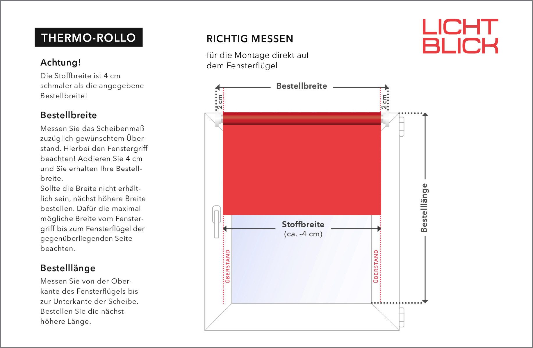 Rollo Klemmfix, ohne Bohren, LICHTBLICK ORIGINAL, blickdicht, mit Bohren/ohne Bohren, freihängend, Klemm- oder Schraubmontage, Thermofunktion, Lichtdurchlässig, Klemmbar, Energiesparend