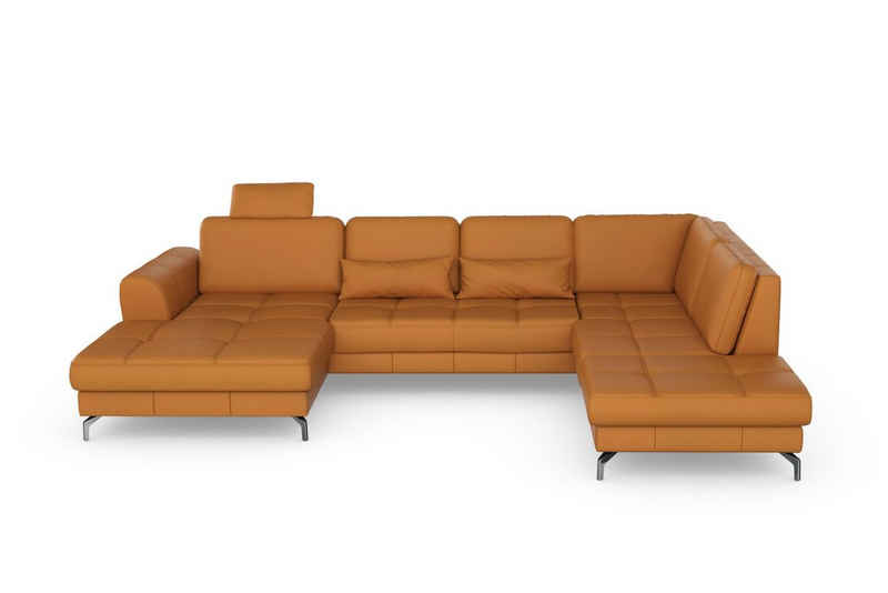 sit&more Wohnlandschaft »Bendigo V«, inklusive Sitztiefenverstellung, Bodenfreiheit 12 cm, in 2 Fußfarben