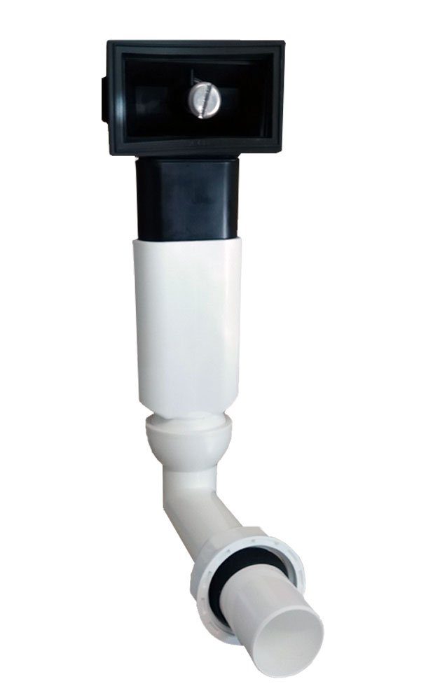 keenberk Ab- und Überlaufgarnitur Keenberk Ablauf-Set für rechteckigen Überlauf mit Kugelgelenk und 1"