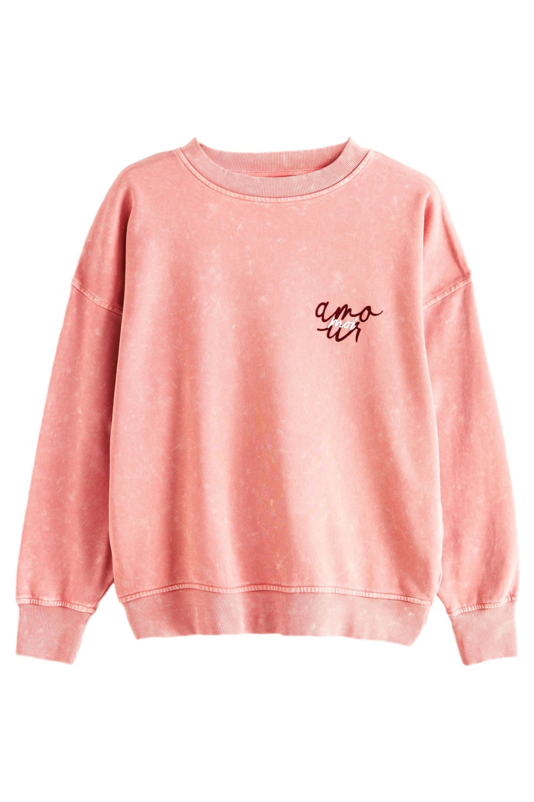 Next Sweater Gewaschenes Rundhals-Sweatshirt, Amour Love günstig online kaufen