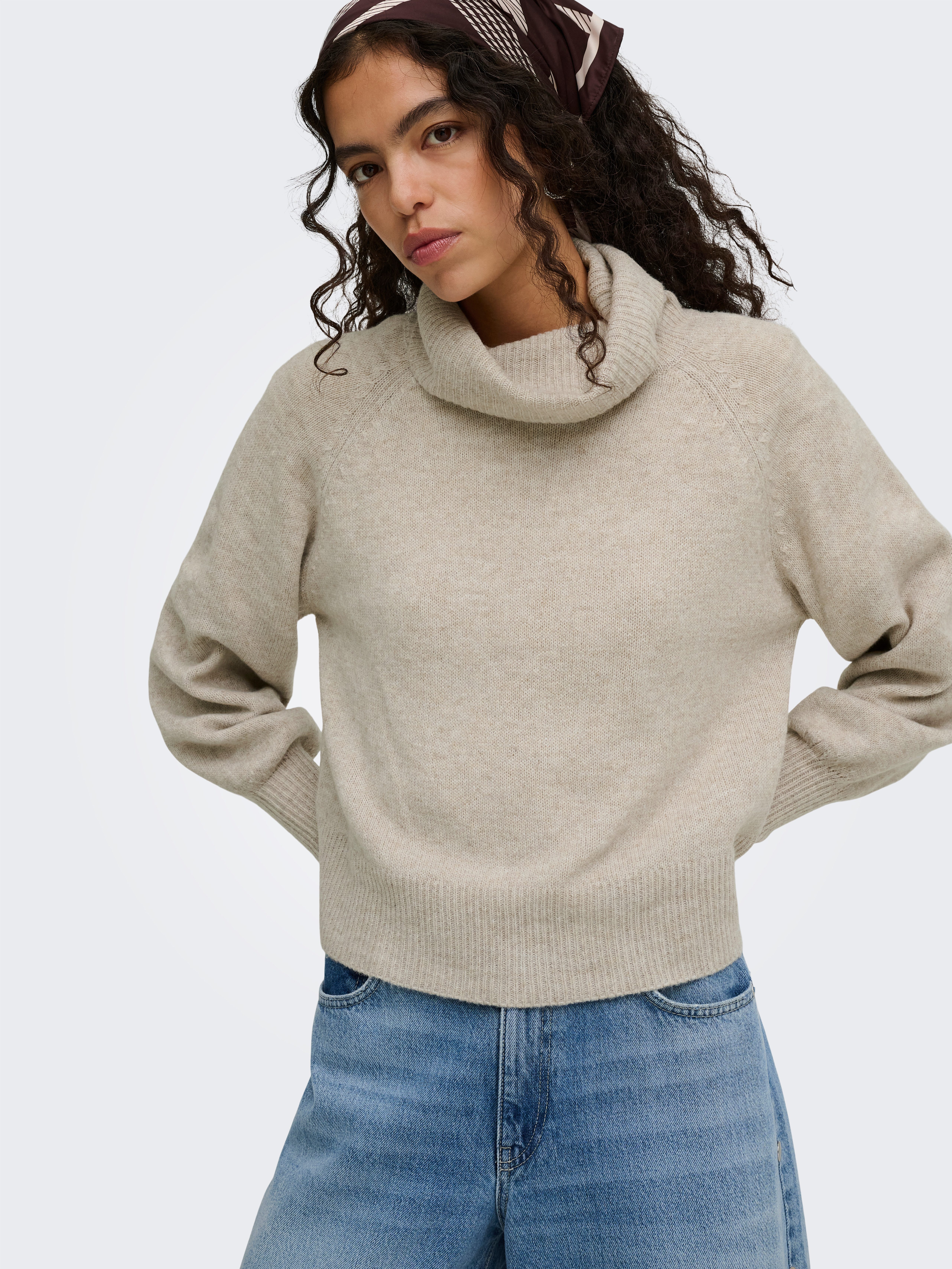 ONLY Rollkragenpullover ONLOLIVIA LS ROLL NECK CC KNT Materialmix, regular fit