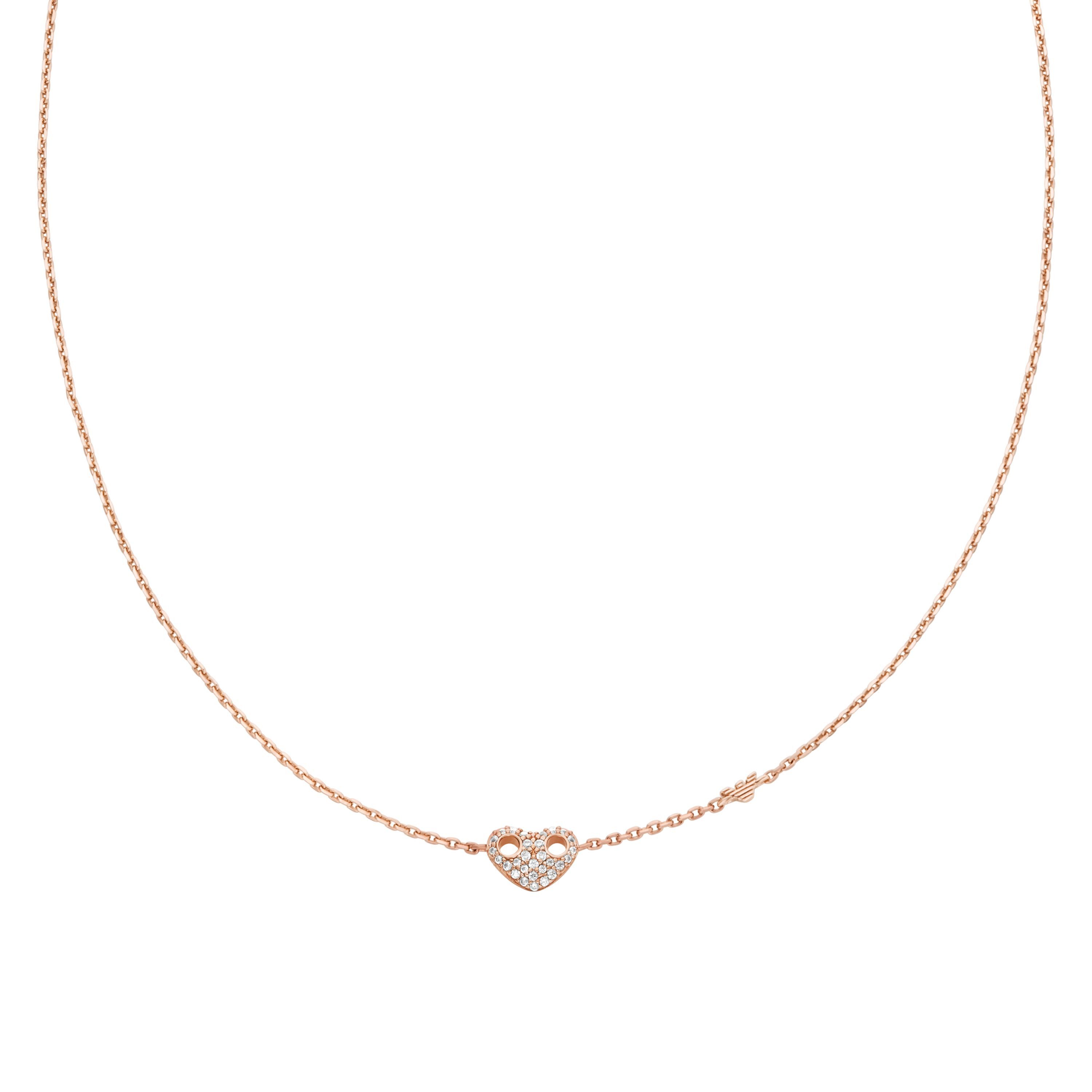 Emporio Armani Kette mit Anhänger Schmuck Geschenk Silber 925 Herz, mit Zirkonia (synth)