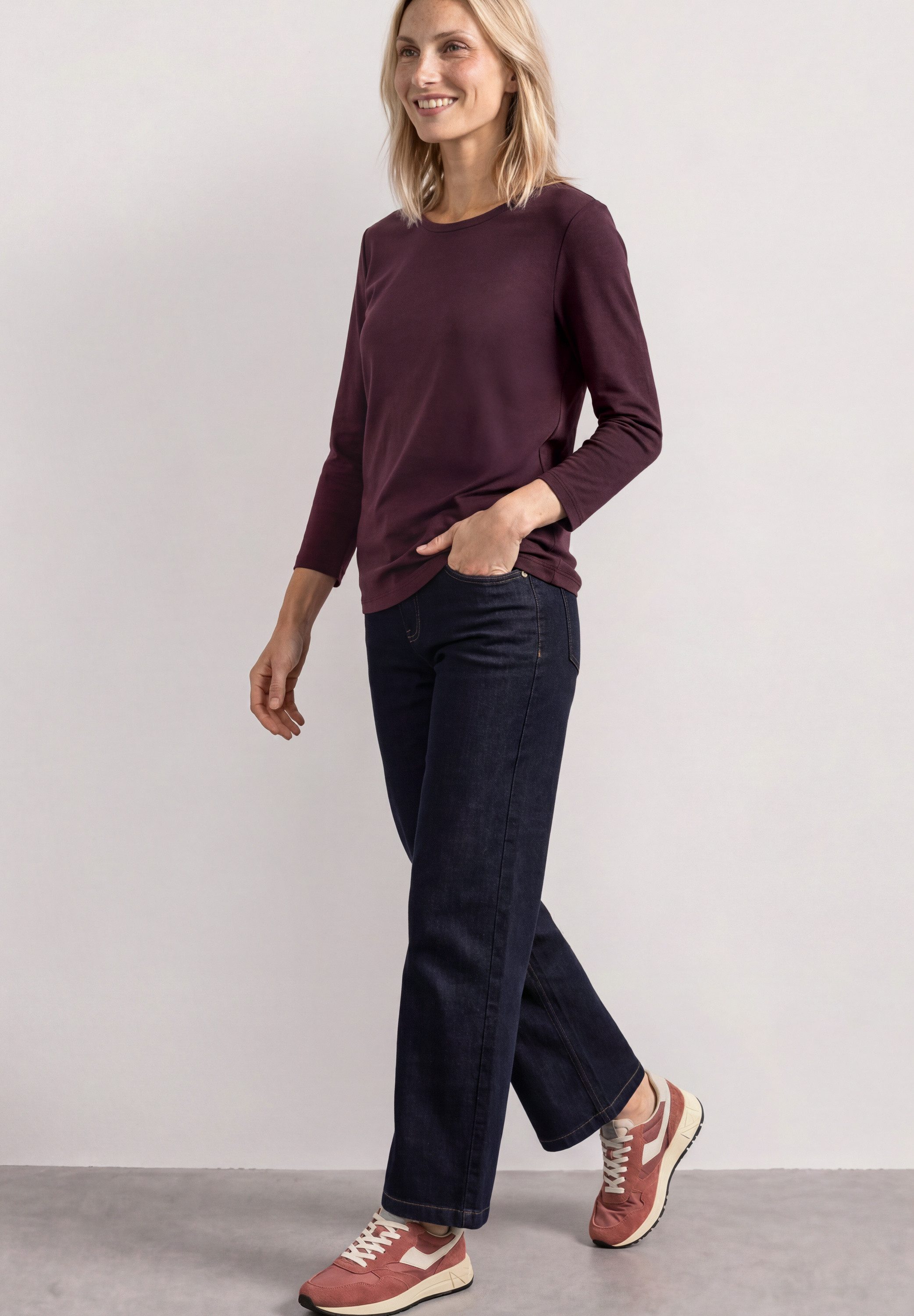 STREET ONE 3/4-Arm-Shirt mit Rundhalsausschnitt – Bild 3 von 5