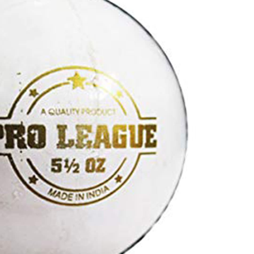 DSC Spielball Pro League Cricket Lederball Bessere Formbeständigkeit (Enthaltene Komponenten: 1 Cricket-Ball, Langlebig und langlebig), Packung mit 1 Stück, Spielfläche: Indoor/Outdoor