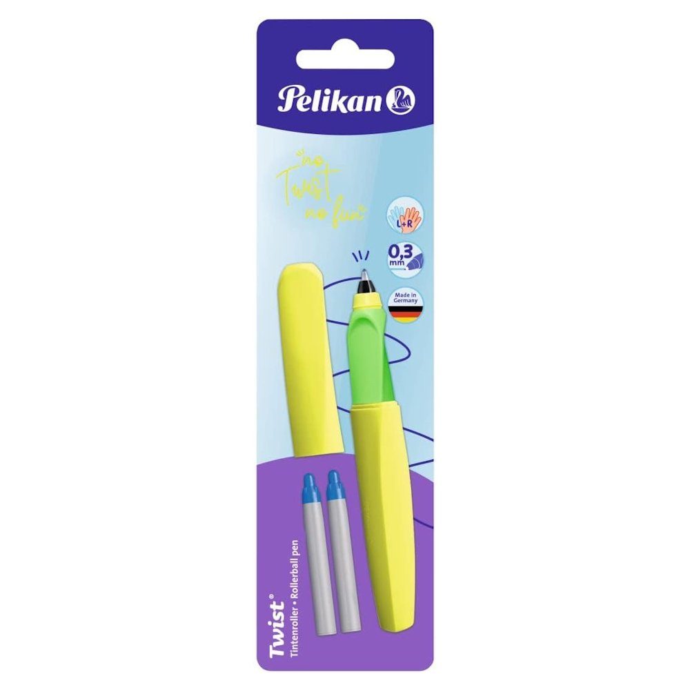 Pelikan Tintenroller Twist neon-gelb für Links- und Rechsthänder