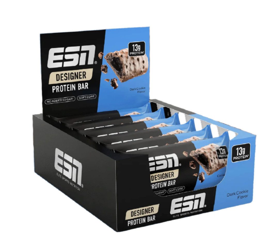 ESN ESN Designer Bar Box 12x45g Proteinriegel Eiweißriegel Proteinriegel, Bar, 1 er Multipack à 12 St., Viele leckere Geschmacksrichtungen