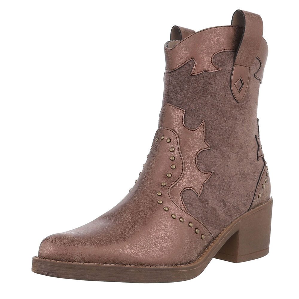 Ital-Design Damen Cowboyboots Western Westernstiefelette (88577304) Blockab günstig online kaufen
