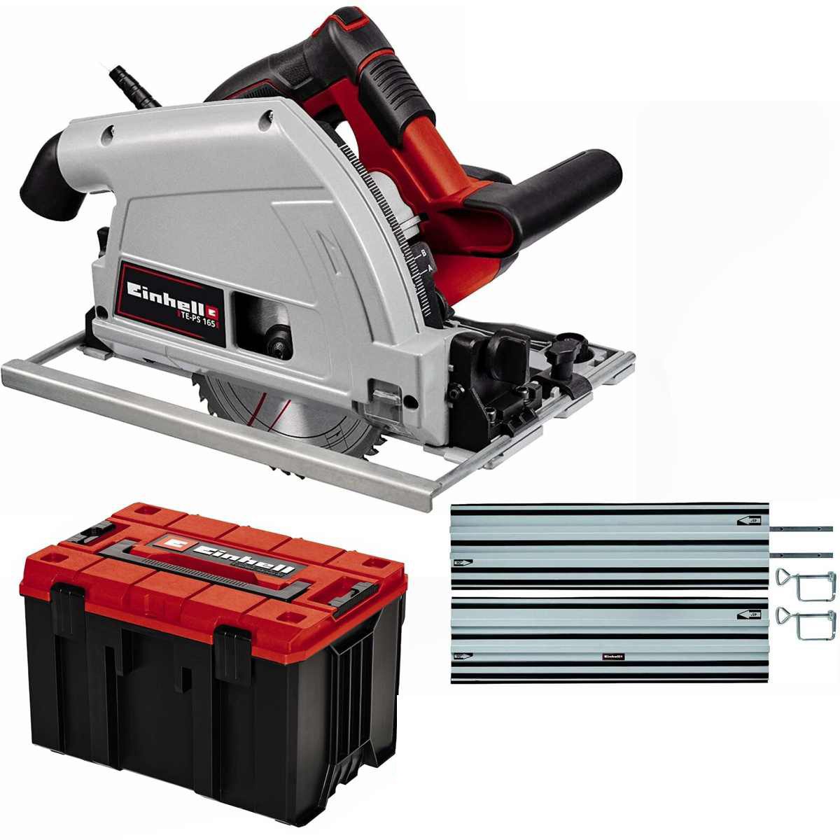 Einhell Tauchsäge Tauchsäge TE-PS 165 1.200 Watt + Führungsschiene 2 x 1m Systainer