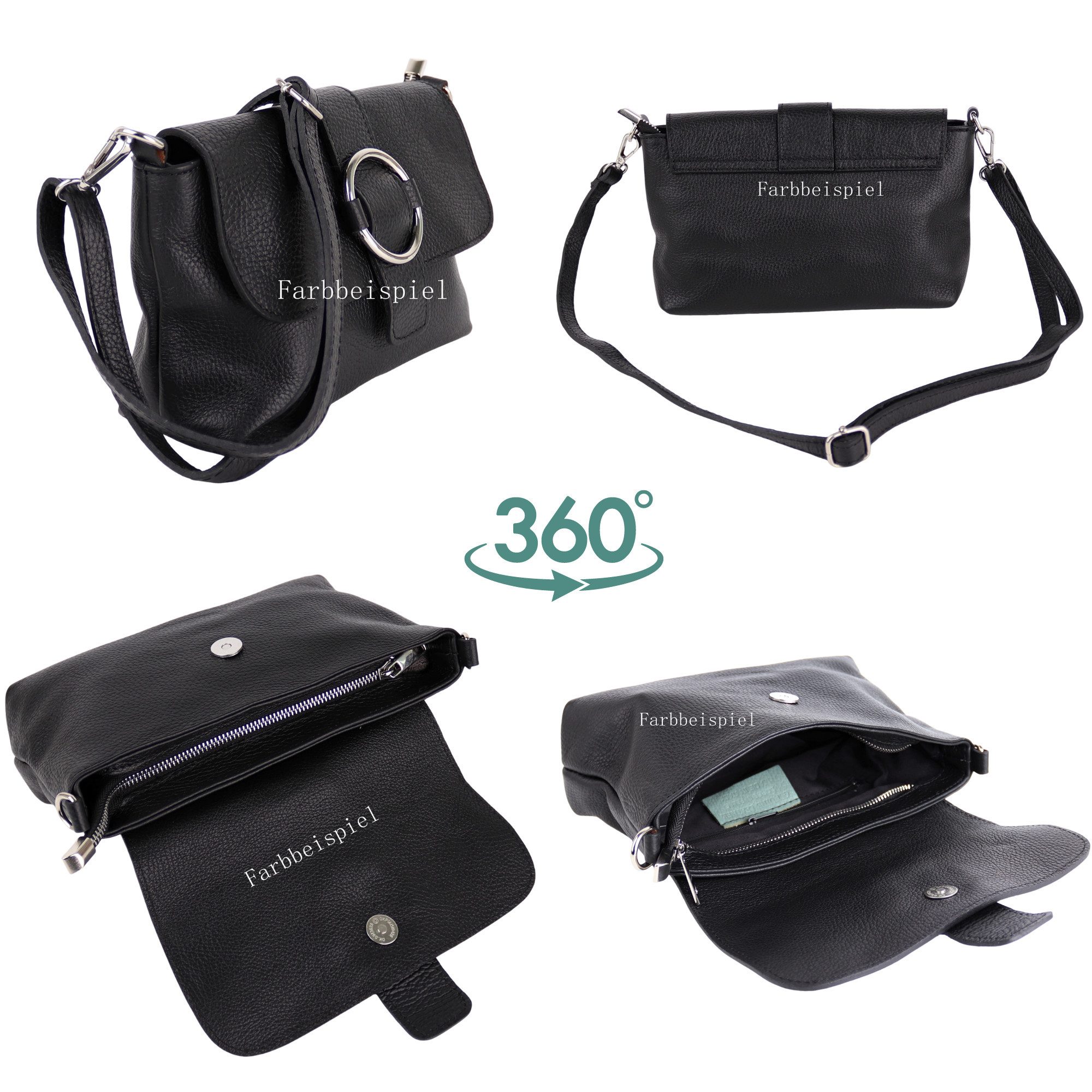 MIRROSI Umhängetasche Damen, Echtleder, Leder, Made günstig online kaufen