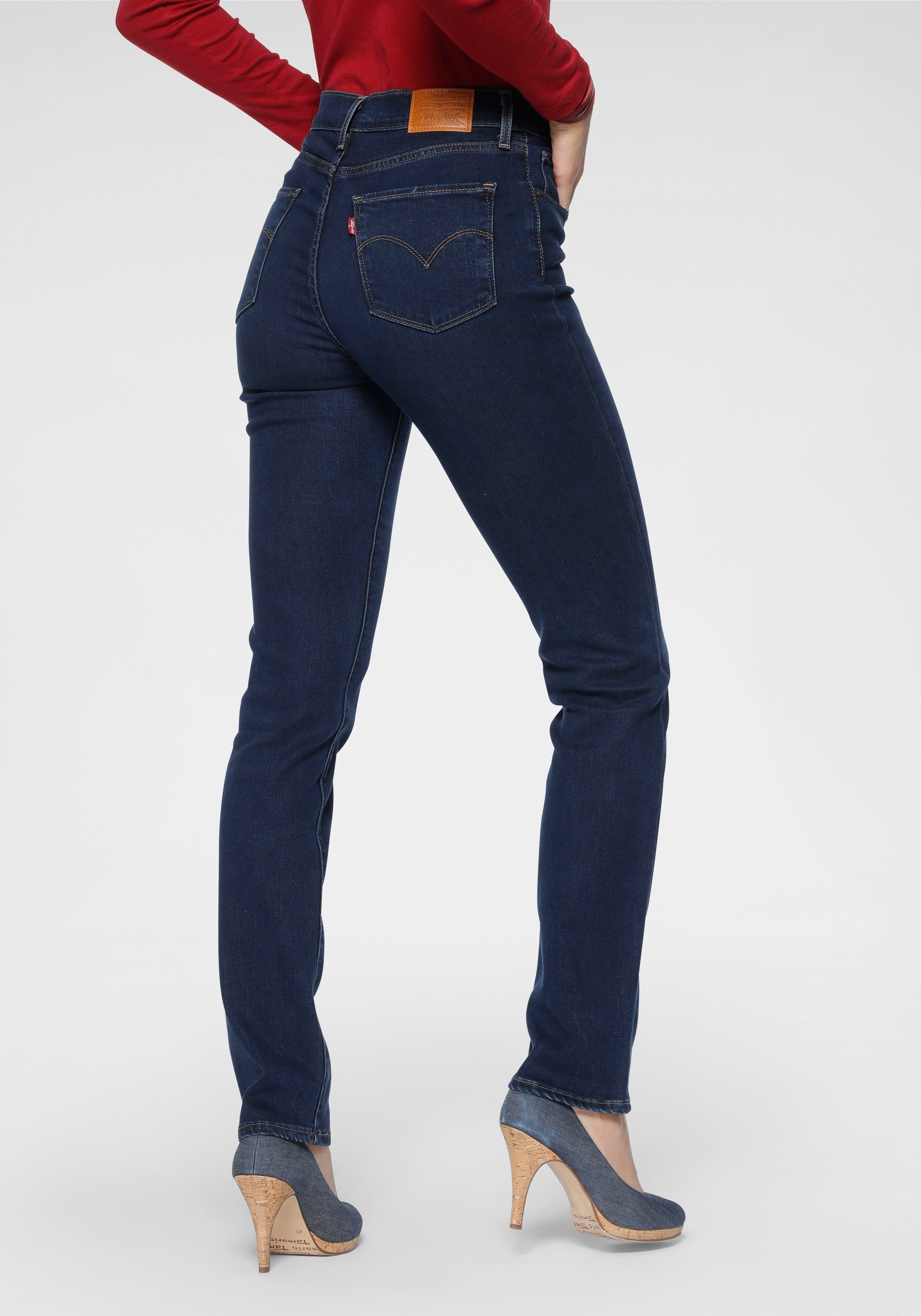 dark-blue-wash Rise Straight High Straight-Jeans 724 Levi's®