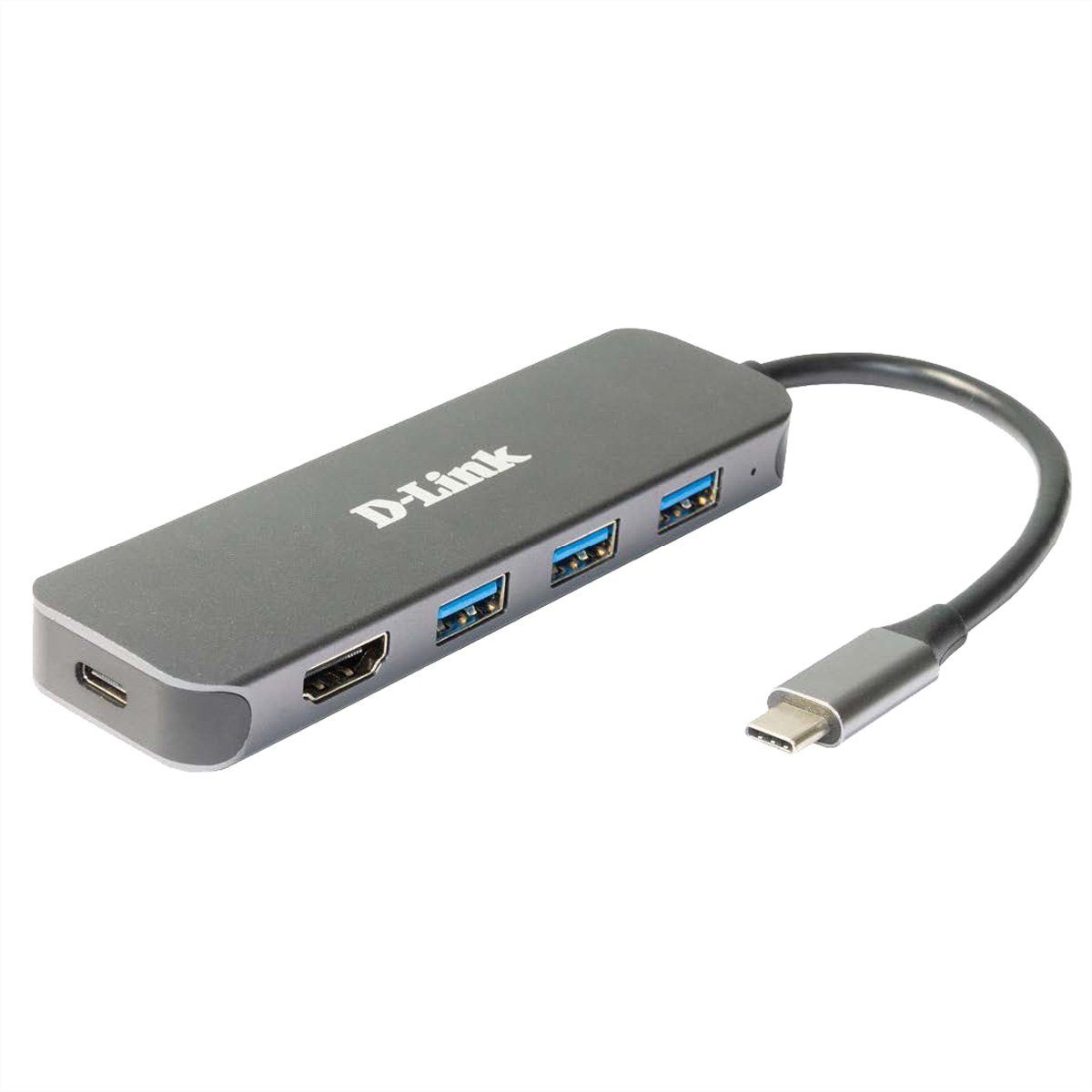 Computer-Adapter DUB-2333 HDMI/Power 5-in-1 Delivery mit D-Link Hub USB-C