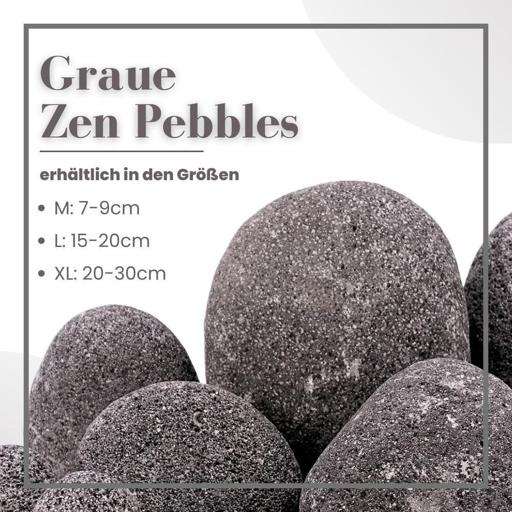 Aquaone Aquarium Aquarium Natursteine Zen Pebbles Steine 1 Stück Gr.M 7-9cm Nr.56