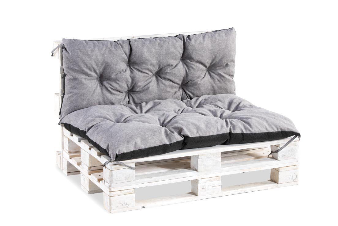 Palettensofa Euro Polst, Grau Mayaadi Paletten (Set) Auflagekissen Palettenauflage Home Palettenkissen Kissen