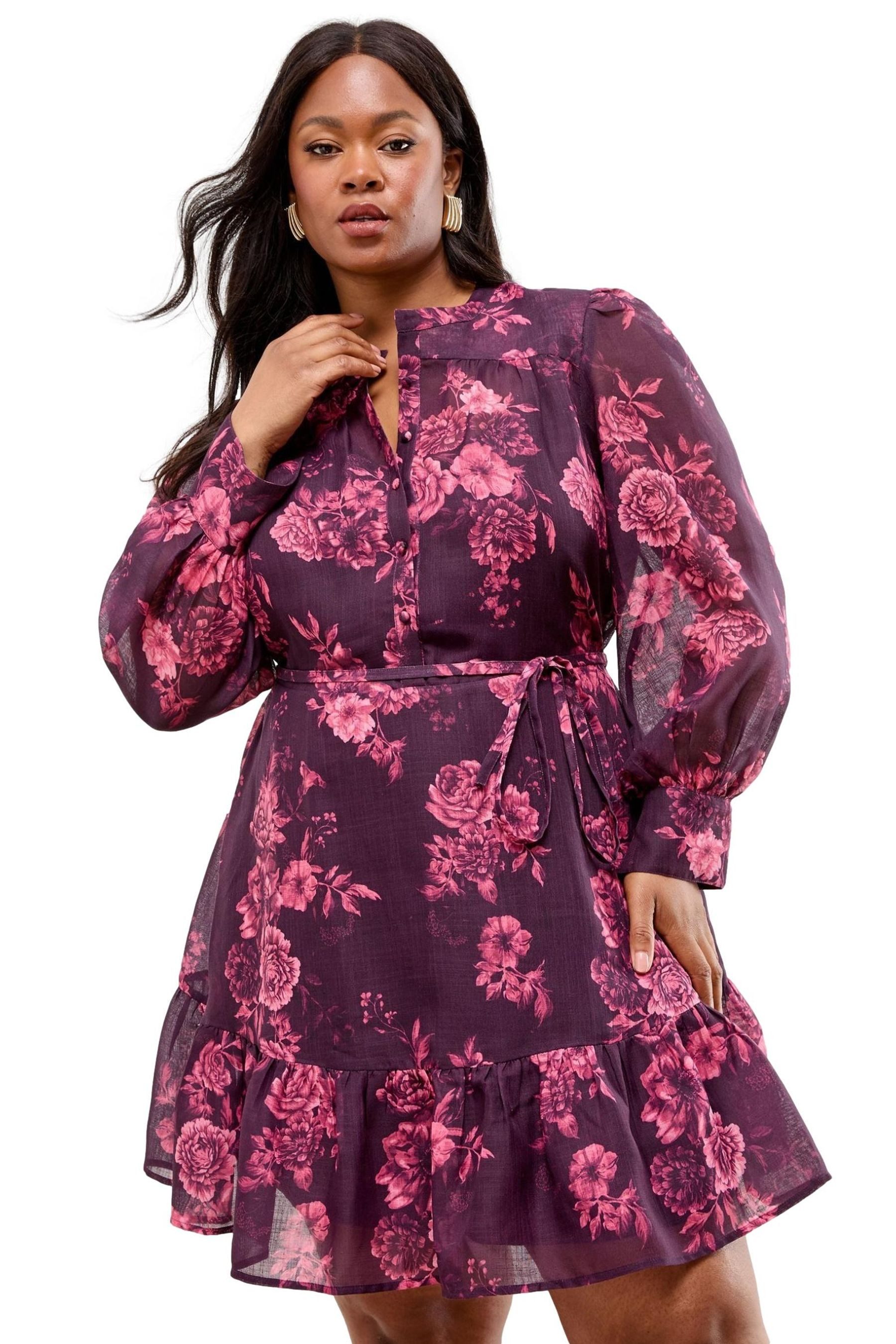 LIPSY Minikleid Lipsy Gewebtes Mini-Hemdkleid, Curve (1-tlg)