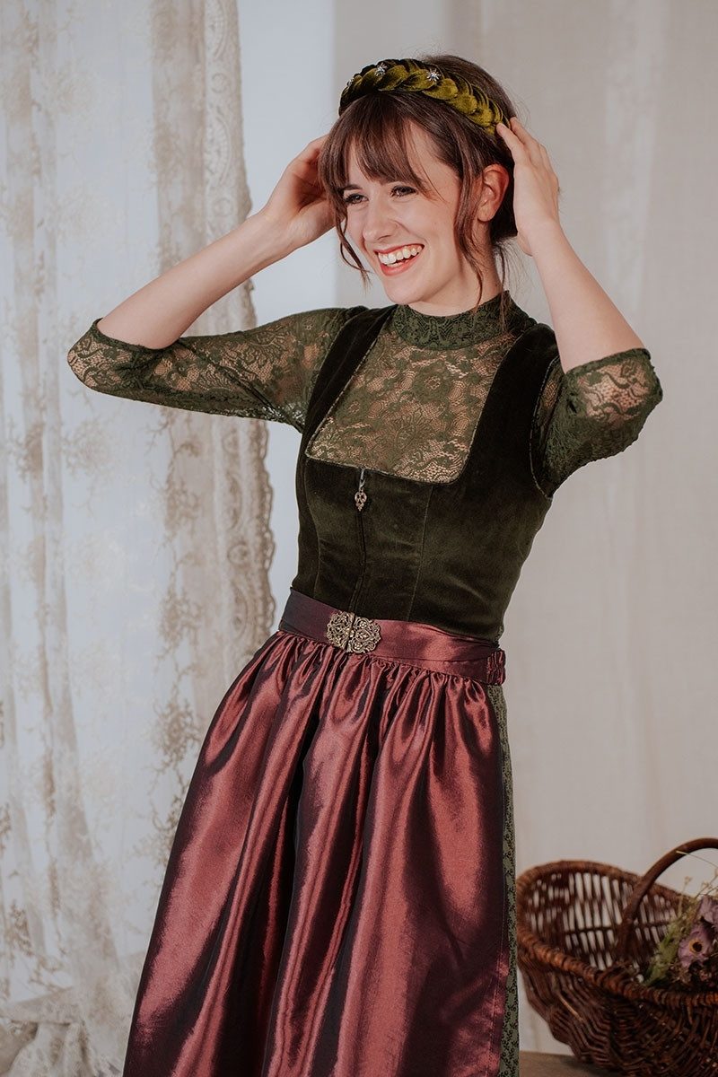 Hammerschmid Dirndlbluse Dirndlbluse - BABSI - oliv