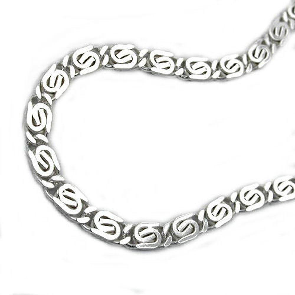 Silberkette Halskette 3,2 mm S-Panzer diamantiert 925 Silber 50cm inkl. Schmuckbox