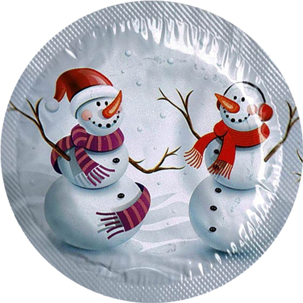 EXS Kondome Xmas Geschenkidee 100 Weihnachtskondome, St., Winterkondome Weihnachtsmotiv - mit, mit Packung